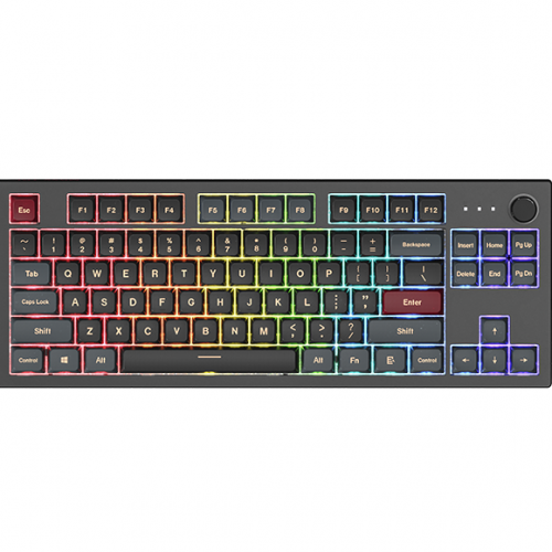 MONTECH Mkey TKL - Darkness + Yellow Switch with Knob